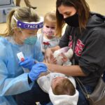 family testing at rec center